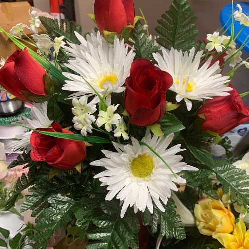 Large Vase Headstone Arrangements agrohort.ipb.ac.id