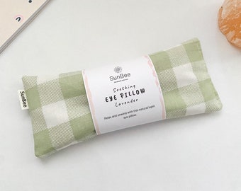 Green Gingham | Weighted Aromatherapy Eye Pillow - Lavender Option