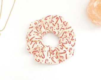 Candy Cane Christmas Scrunchie  | Hair Tie | Handmade
