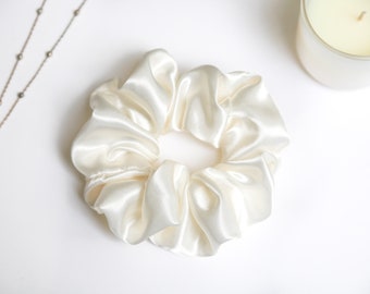 Champagne Satin Scrunchie  | Hair Tie
