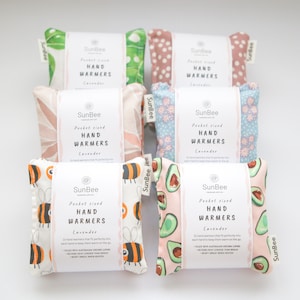 Pocket-Sized Hand Warmers - Multiple patterns - Lavender Scented option -  Filled with Natural Lupins