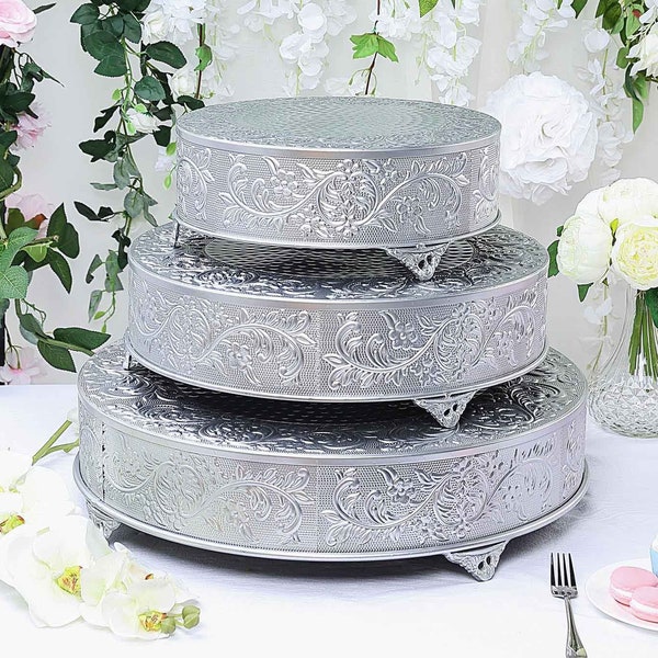 Silver Cake Stand Etsy