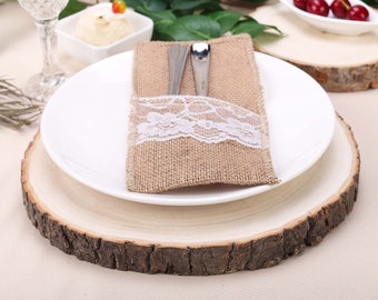 12 inch rustic table chargers, wood chargers, wood slab chargers, rustic table setting, wedding table decor, cross cuts!