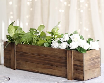 Wood Planter Box, Rustic, Centerpiece, Succulent, Wedding, Herb box, Wooden Box, Farmhouse, Holiday, Planter box, window box, Centerpiece