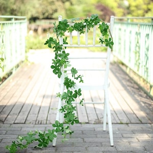 1pcs Artificial Fake Hanging Vine Plant Leaves Garland Home Garden Wall  Decoration Green -  Sweden