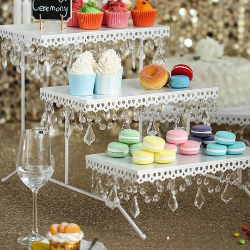 White Cupcake Cake Stand Decrotive Round 3 Tier Party Dessert Display Decor 