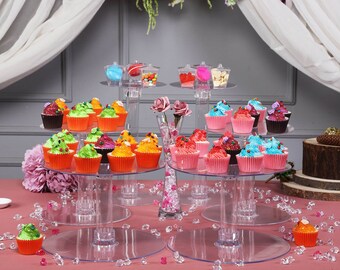 New 3-Tier Cupcake Stand Cake Dessert Wedding Party Display Tower Round T7A0 New 3-Tier Cupcake Stand Cake Dessert Wedding Party Display Tower Round T7A0