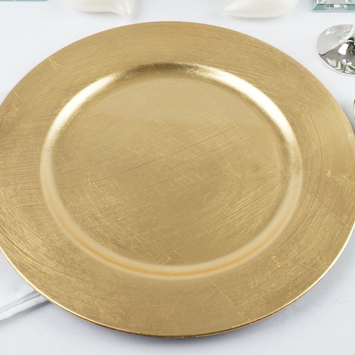 13" Charger Plates, Acrylic Plate Chargers, Plastic Chargers, Round Charger Plates, Dining & Serving, Reception Table - Set of 6 | Gold - Etsy