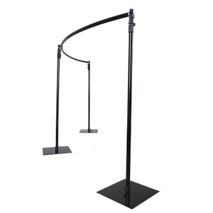 3 Pc Set | 11ft X 13ft Height Adjustable Curved Backdrop Stand, Backdrop Support System Kit, Background Stand, Photo Booth, Photography