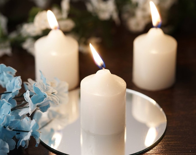 2 White Votive Candles, Votive Candles for Home Decor, Dinner Candles, Wedding, Event, Table ...