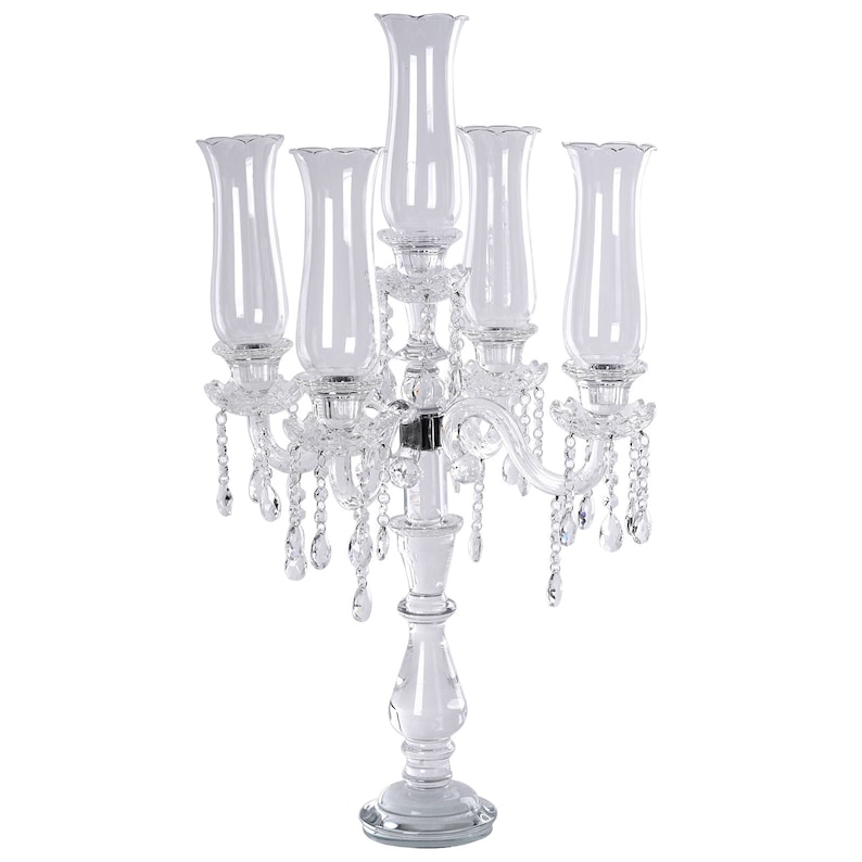 Efavormart Crystal Hurricane Candelabra - Thumbnail 3