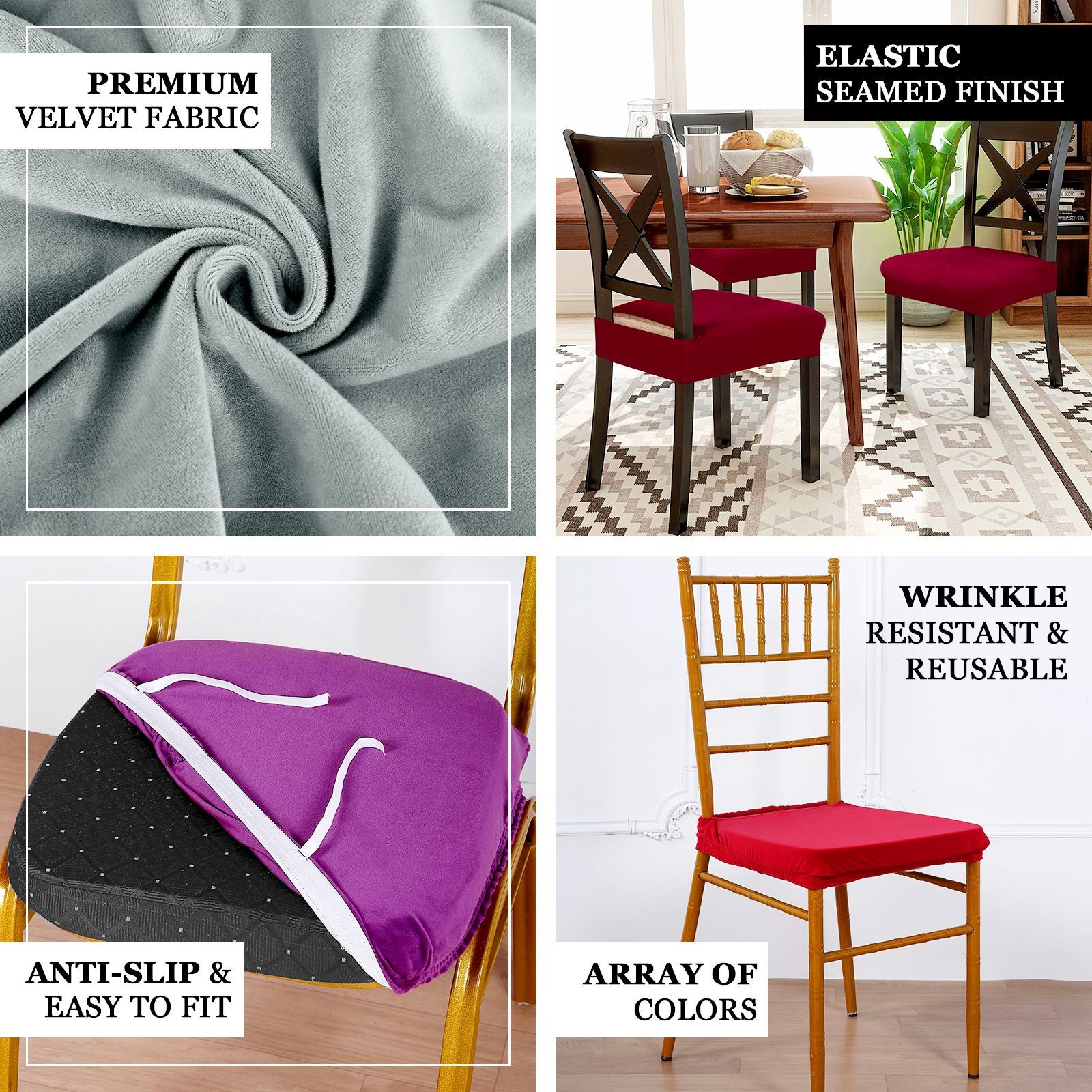 Chair Seat Cover Chair Pad Cover Velvet Chair Cushion Cover Etsy