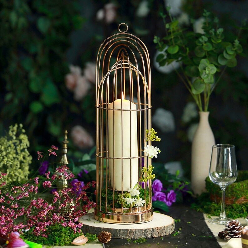 21 Metal Cage Votive Candle Holder Gold Wedding Etsy