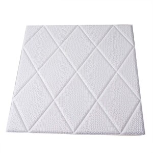 10 Pack | 40 Sq.Ft White 3D Brick Wallpaper, Self Adhesive Home Decor Waterproof Brick Wall Decals, Peel and Stick 3D Foam Brick Wall Tiles