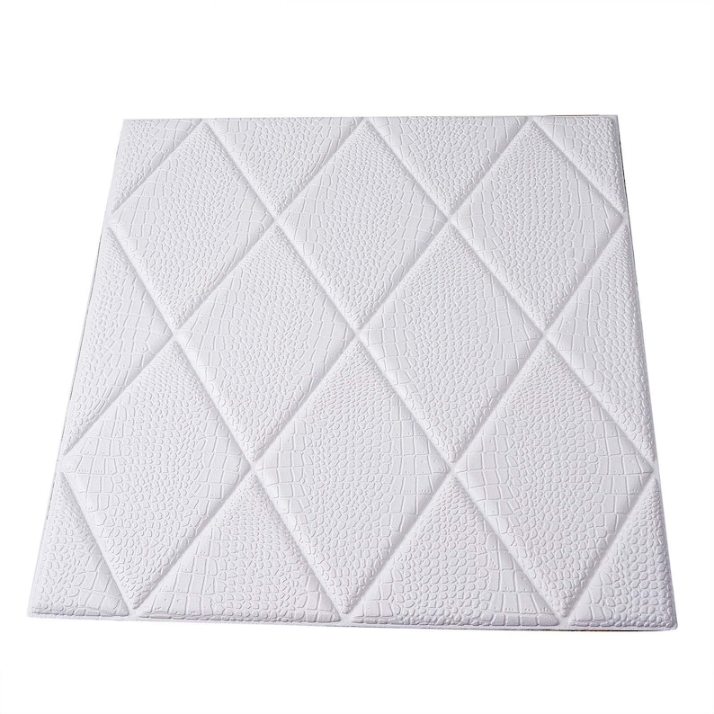 10 Pack | 40 Sq.Ft White 3D Brick Wallpaper, Self Adhesive Home Decor Waterproof Brick Wall Decals, Peel and Stick 3D Foam Brick Wall Tiles