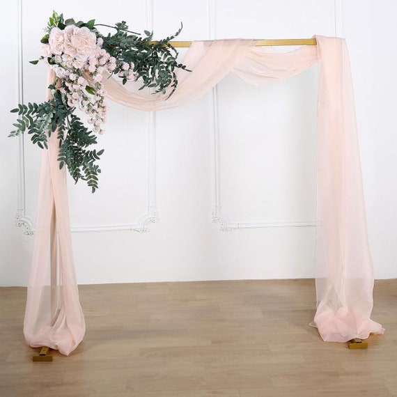 Wedding Arch Draping Fabric 2 Ft x 18Ft Sheer Backdrop Curtain