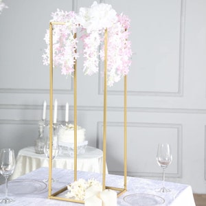 Tall Vase Decor Gold Centerpieces For Table Wedding Geometric Metal Flower  Stands For Centerpiece Tables Metalllic Tall Risers Fors Tabletop Arra  Make435 From Imakeweddingprops, $29.25