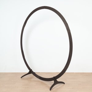 7.4ft Dark Brown Wood DIY Round Wedding Arch Backdrop Stand, Rustic Photo Backdrop Stand image 6