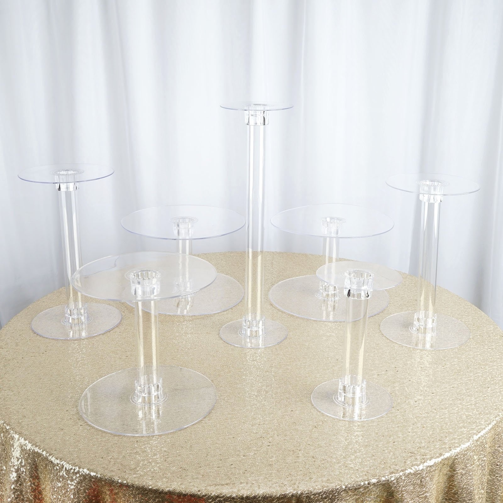 7 Tier Clear Cake Stand Acrylic Cake Stand Riser Display Etsy