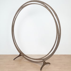 8ft Natural Brown Wood Wedding Arch, Ceremony Arch, DIY Round Boho Backdrop Stand, Wooden Arch, Rustic Photo Backdrop Stand, Farmhouse Decor