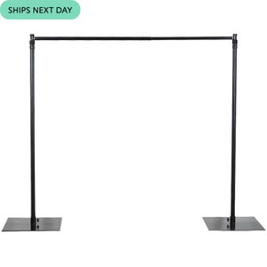 10ftx10ft Adjustable Heavy Duty Backdrop Stand, Photobooth Stand with Weighted Steel Base, Backdrop Frame, Backdrop Stand Kit