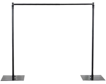 10ftx10ft Adjustable Heavy Duty Backdrop Stand, Photobooth Stand with Weighted Steel Base, Backdrop Frame, Backdrop Stand Kit