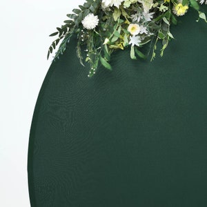 7.5ft Hunter Emerald Green Round Spandex Fit Wedding Round Backdrop ...
