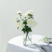 30 Ivory Artificial Dahlia Faux Flower Stems, Silk Dahlia Vase Flowers ...