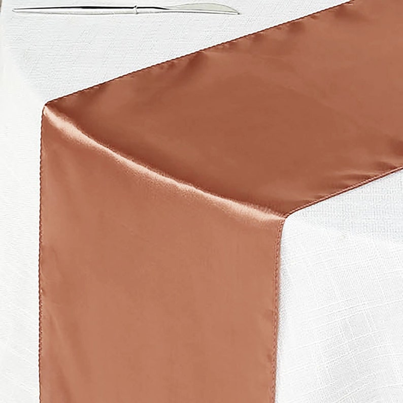 Satin Table Runner Terracotta Wedding Table Runner Etsy
