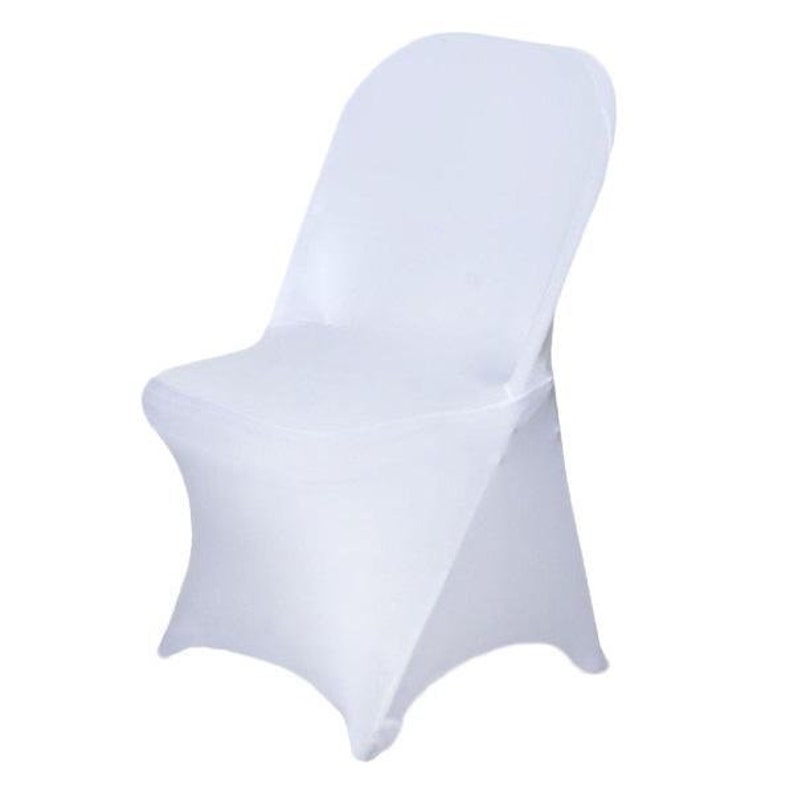White Spandex Stretch Folding Chair Cover
