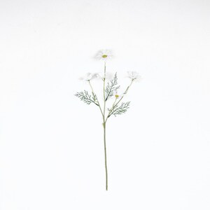 20inch White Artificial Daisy Flower Bushes, Flower Crown, Halo, Wildflowers, Hair Accessory, Silk Wedding Flowers, - 6 Bushes