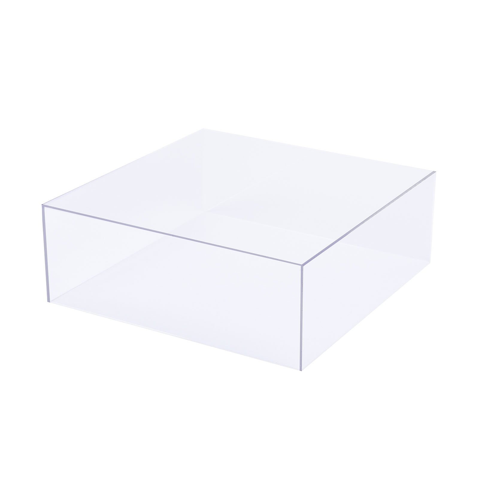 Efavormart 14 inchx14 inch | Clear Acrylic Cake Box Stand, Transparent Display Box Pedestal Riser with Hollow Bottom