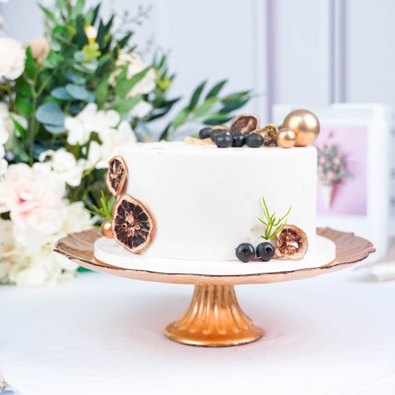 Gold round cake stand cheap