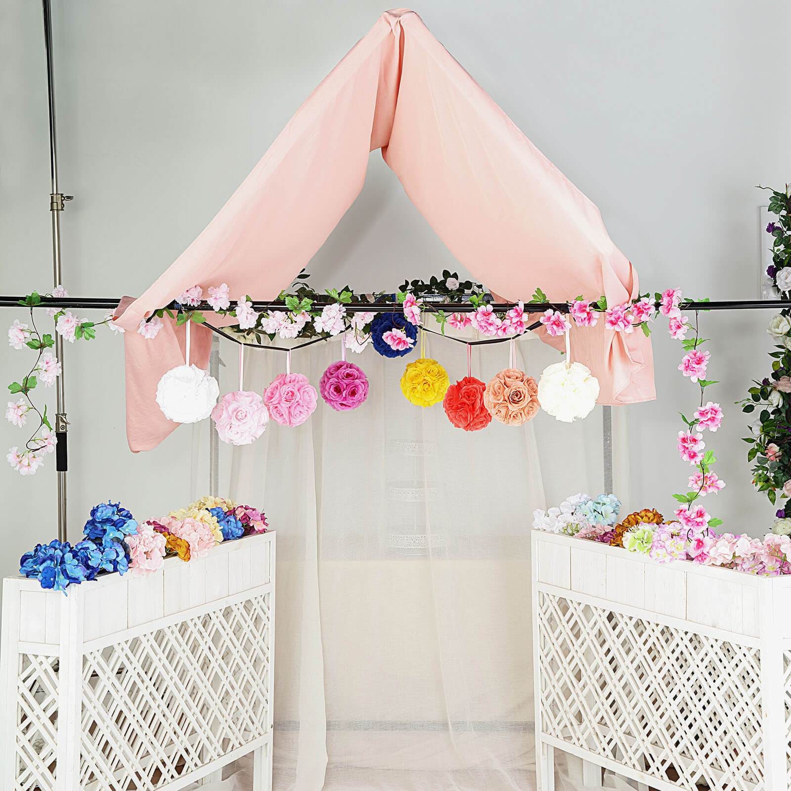 2 Pack 7 Cream Flower Ball Rose Kissing Balls | Etsy