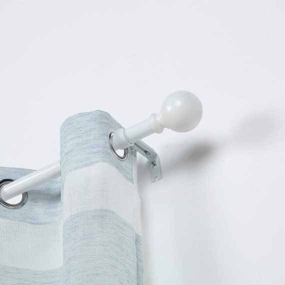 White Metal Curtain Rod Dry Hardware Set 42 Metal Curtain Rod Dry Hardware, 10ft Curtain Pole The Range