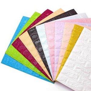 10 Pack | 58 Sq.Ft White 3D Brick Wallpaper, Self Adhesive Home Decor Waterproof Brick Wall Decals, Peel and Stick 3D Foam Brick Wall Tiles image 4