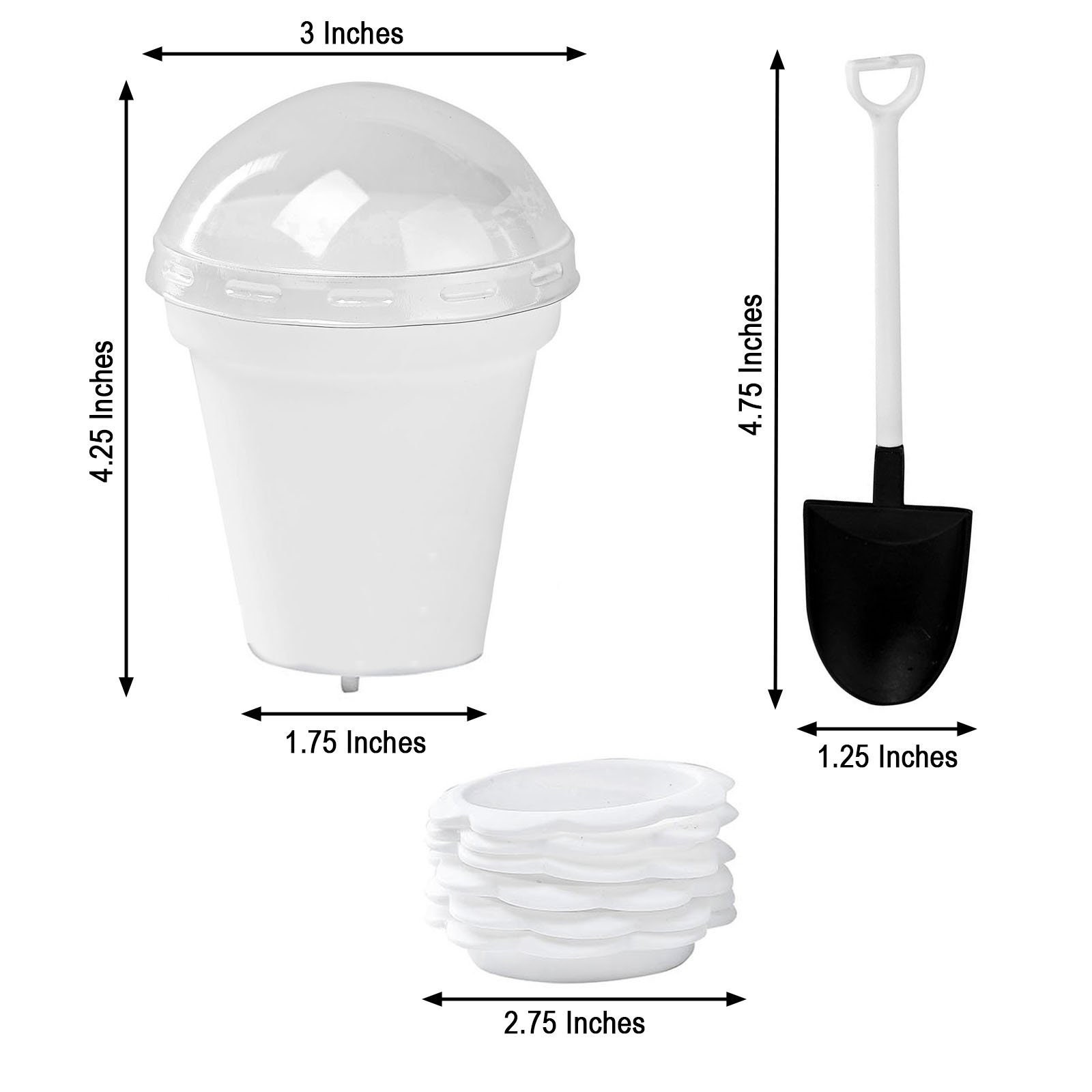 12 Pack White Flower Pot Ice Cream Pot Dessert Cup Succulent Etsy