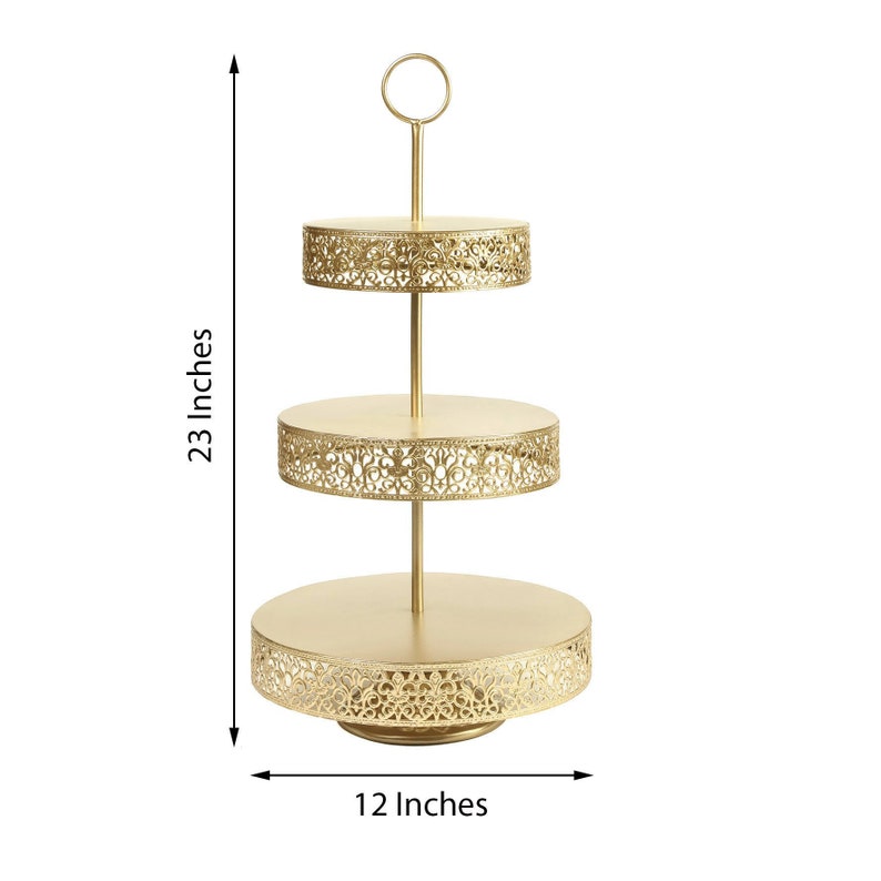 23 3 Tier Gold Cupcake Stand Cupcake Holders Etsy