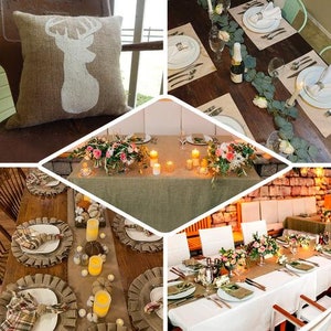 54 Wide X 10 Yards Faux Burlap Fabric Roll, Linen Fabric by the Yard ...