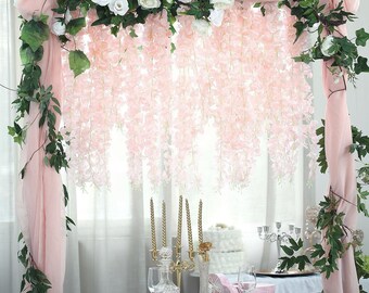 Mixiflor Artificial Wisteria Hanging Flower Hanging Basket Silk Flower Wisteria Garland Vine for Home Outdoor Decoration Mixiflor Artificial Wisteria Hanging Flower Hanging Basket Silk Flower Wisteria Garland Vine for Home Outdoor Decoration
