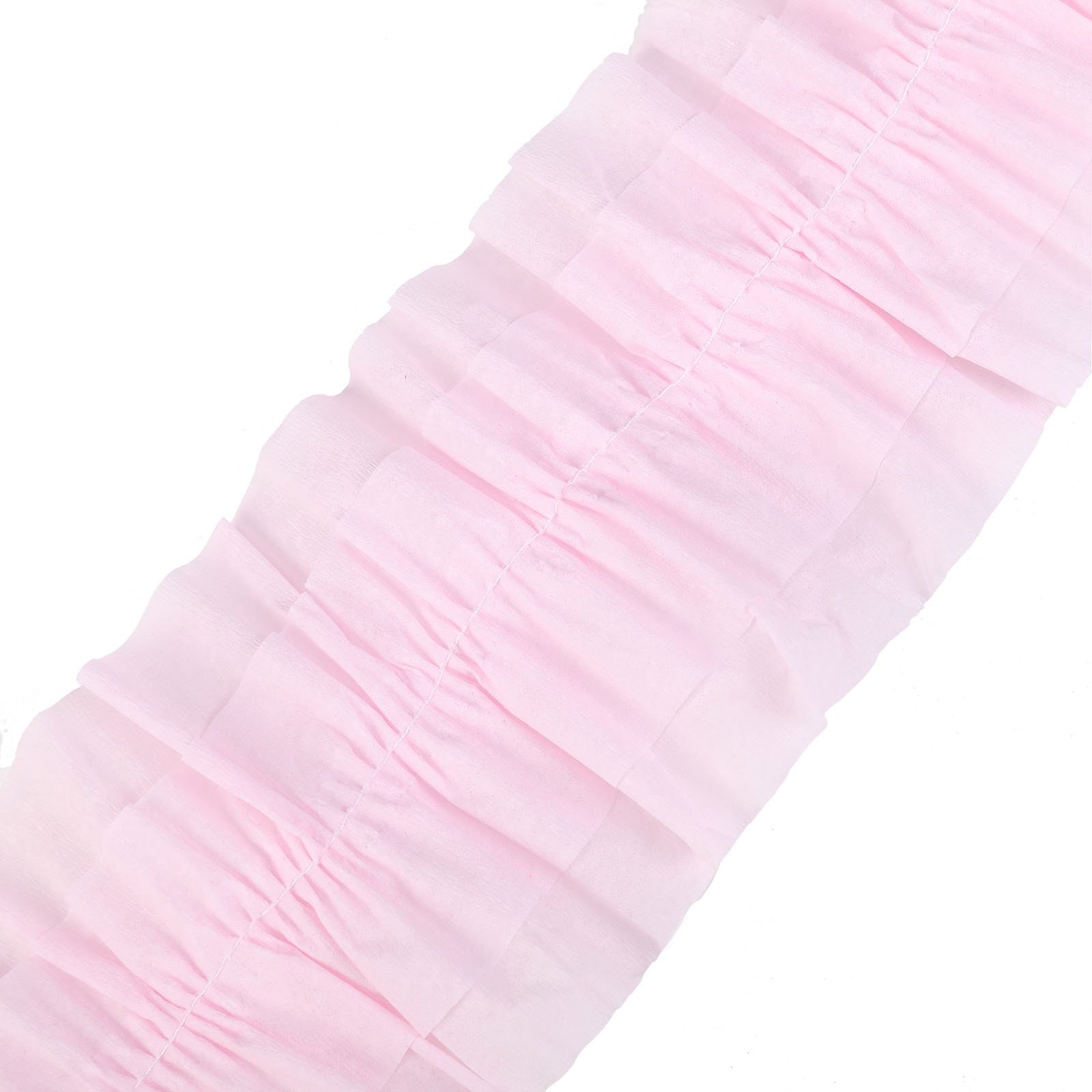 Pink Tissue Paper Ruffeled 3 Rolls | 28 FT Blush Ruffled Streamers, Tissue Paper Garland, Party ...