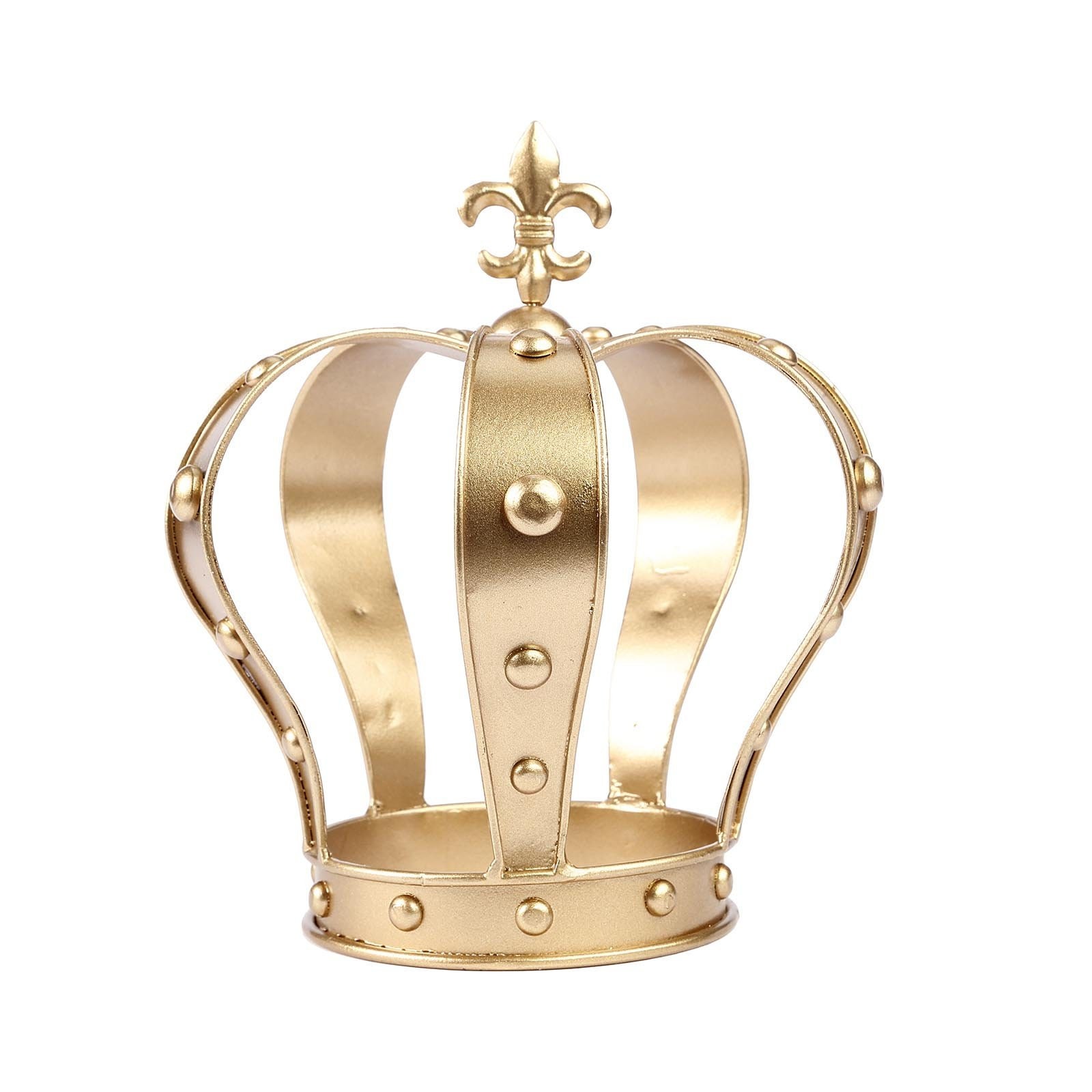 2 Matte Gold Metal Princess Crown Cake Topper, Wedding Cake Decor