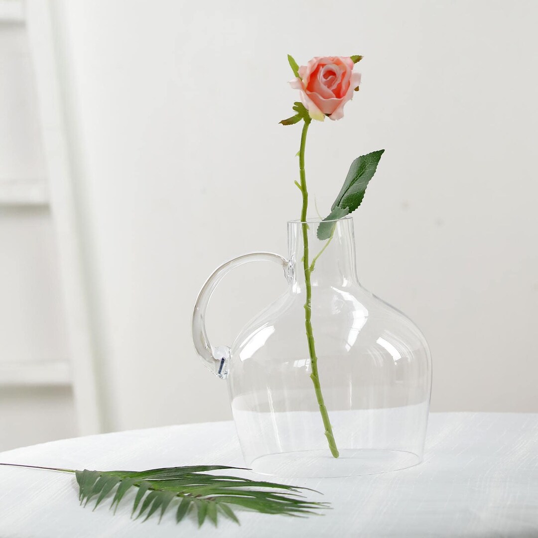 10 Cloche Jar Dome, Flower Vase, Glass Vase With Wooden Base, Glass