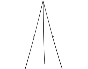 Efavormart 65 inch Black Metal Easel Stand - Collapsible Tripod Stand - Perfect for Wedding Ceremonies, Party Decorations, Banquet, Upscale Occasions