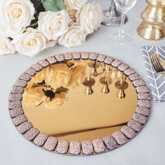 Mirrored clearance charger plates