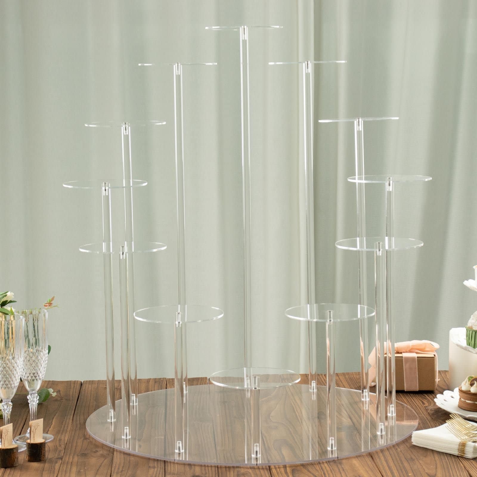Glass cake display stand online