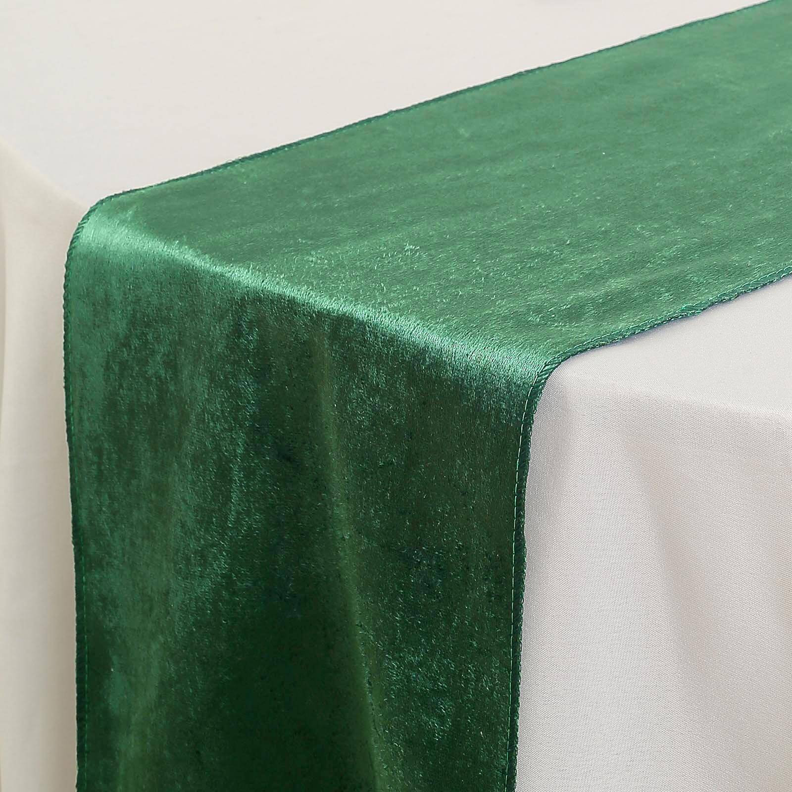 Velvet Table Runner Hunter Emerald Green Wedding Table Runner Etsy