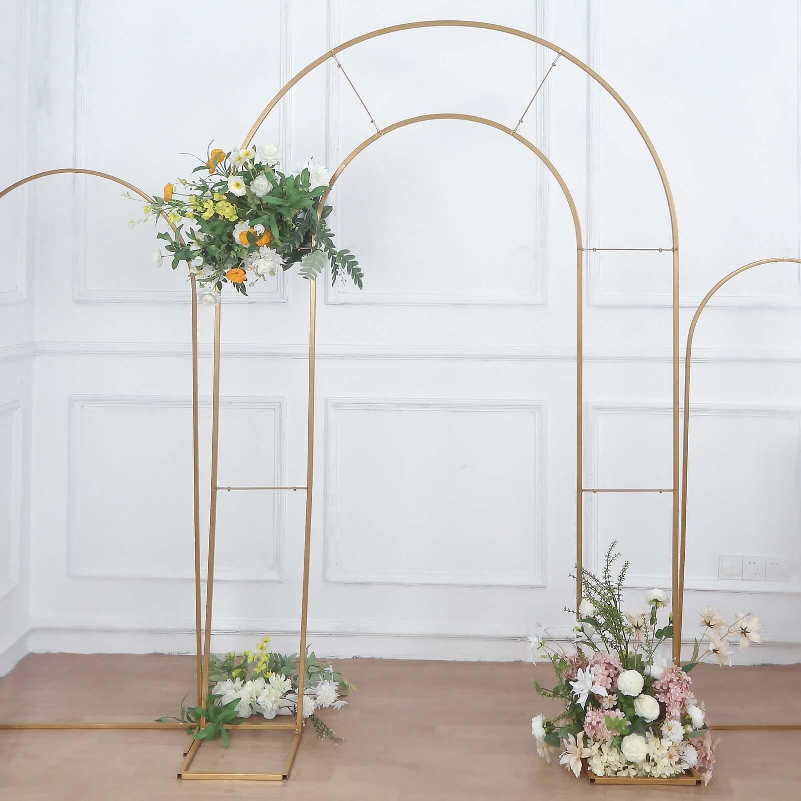 Gold Metal Double Arch Backdrop