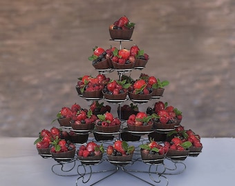 5 Tier Cupcake Stand, Cupcake Holders, Cupcake Display, Metal Display Stand for Cupcakes, Wedding Cupcake Stand