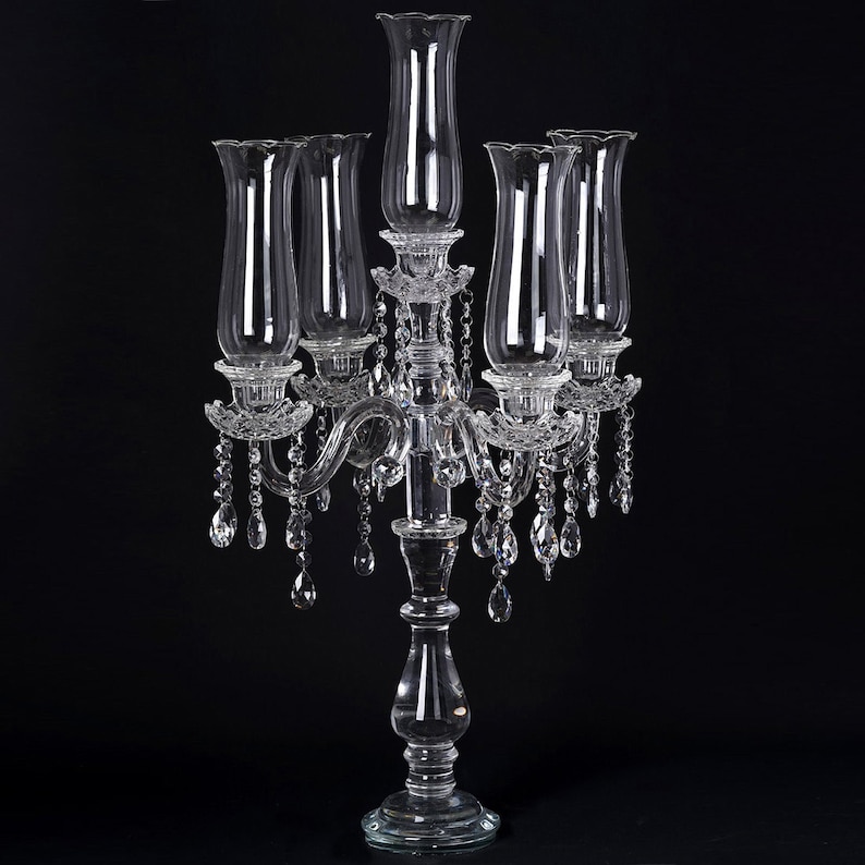 Efavormart Crystal Hurricane Candelabra - Thumbnail 2